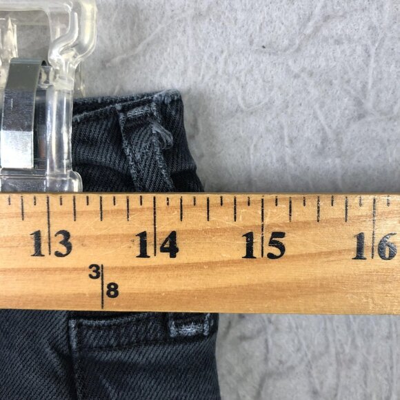 Agolde Jeans Womens 29 Black Charcoal Skinny Ankle Raw Hem Distressed Denim - Picture 3 of 16